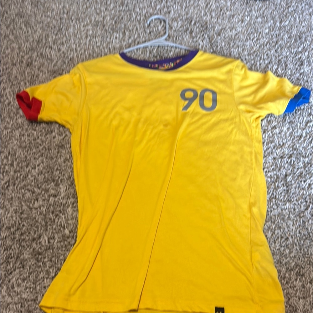 Nike Yellow and Red Short Sleeve Tee